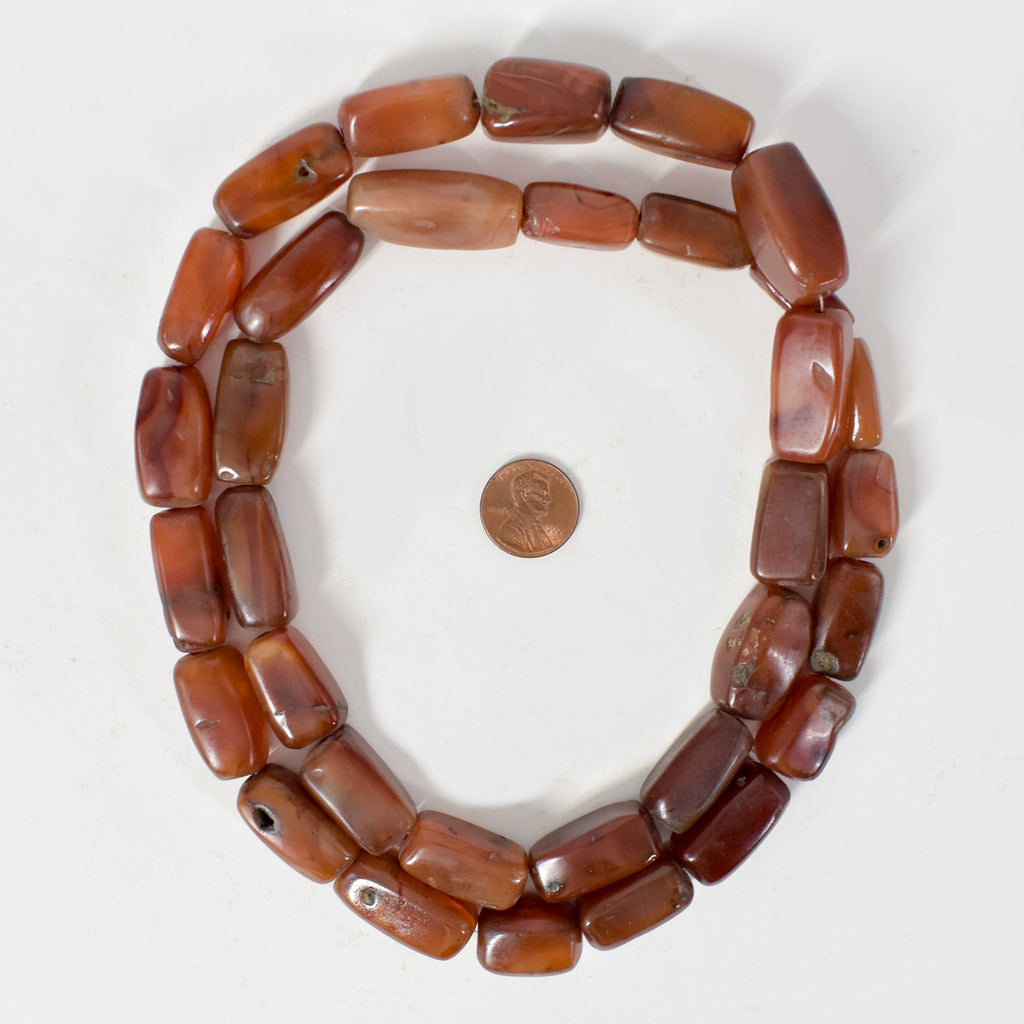 Old Carnelian Mauritania Beads 32 Inch