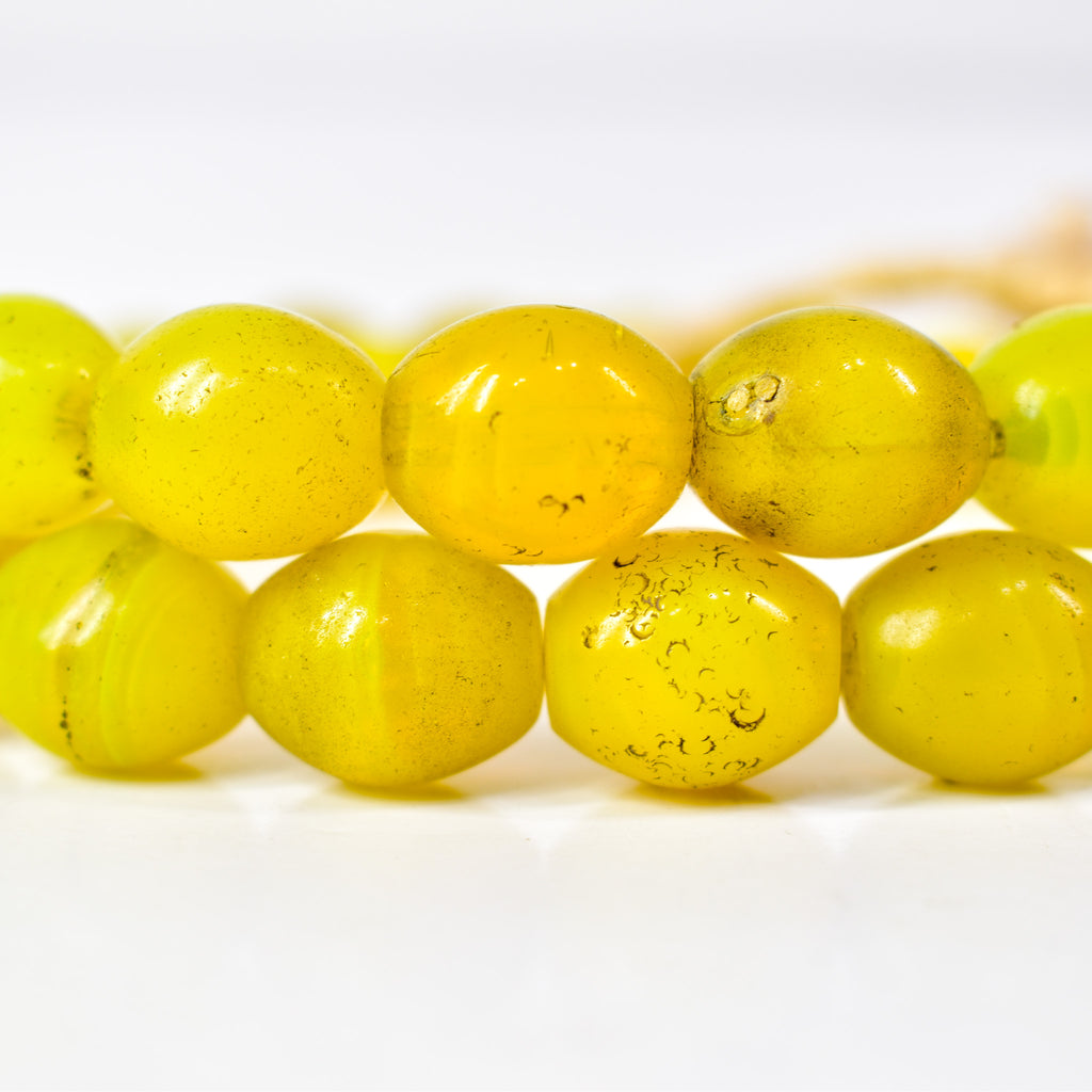 Hummingbird Egg Yellow Trade Beads