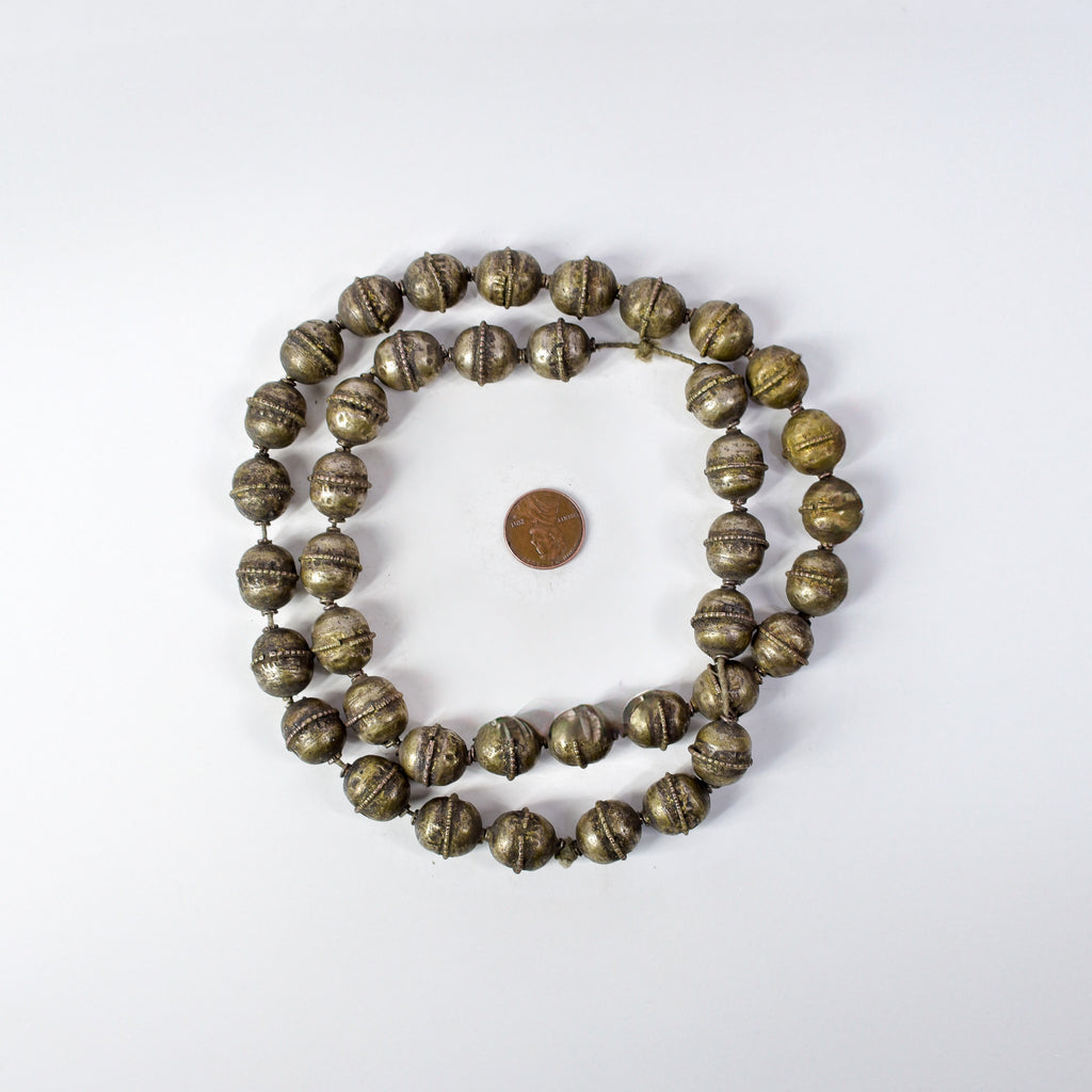 Old Ethiopian Silver Colored Trade Beads
