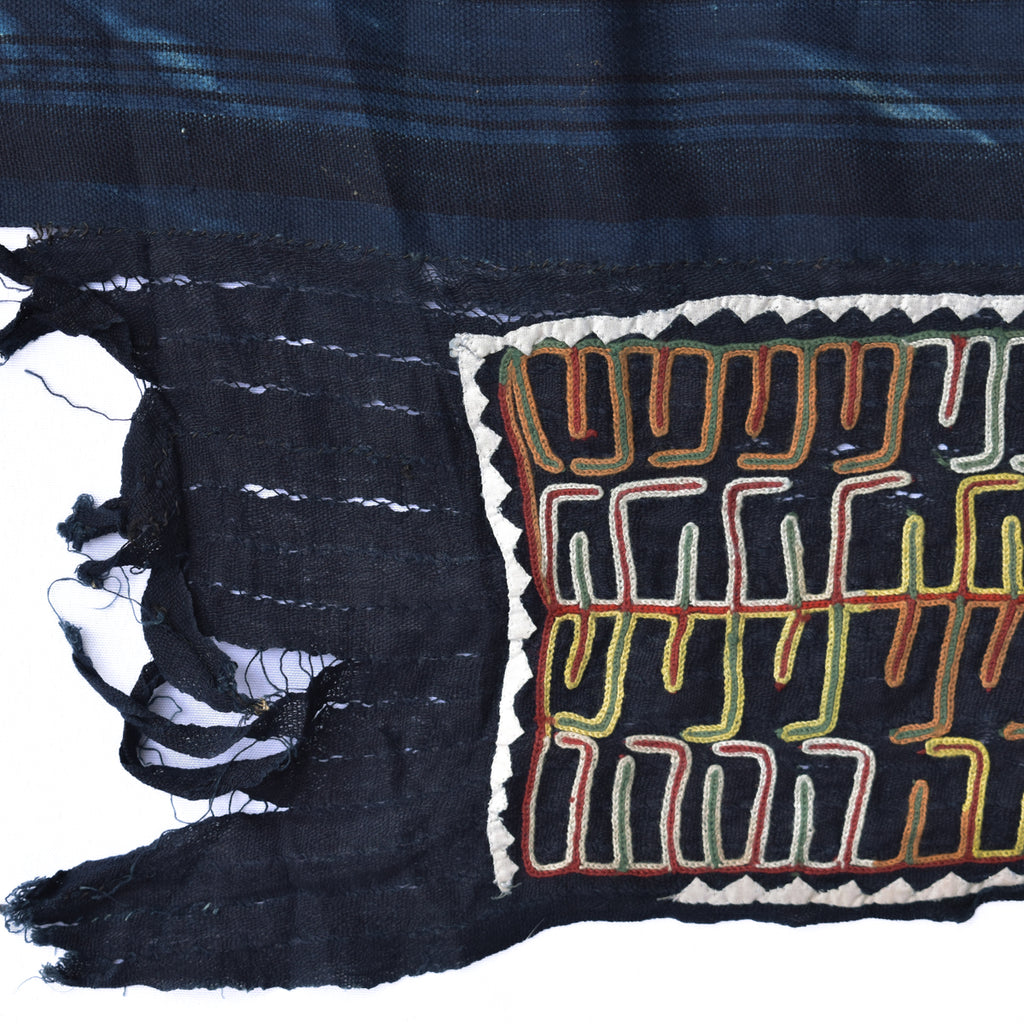 Wodaabe Bororo Indigo Embroidered Textile 47x57 inches