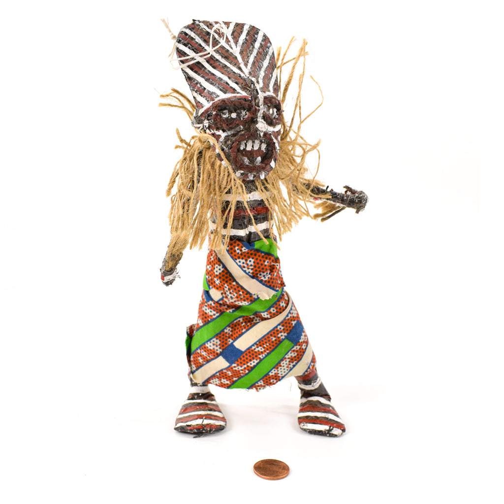 Makishi Painted African Doll Zimbabwe