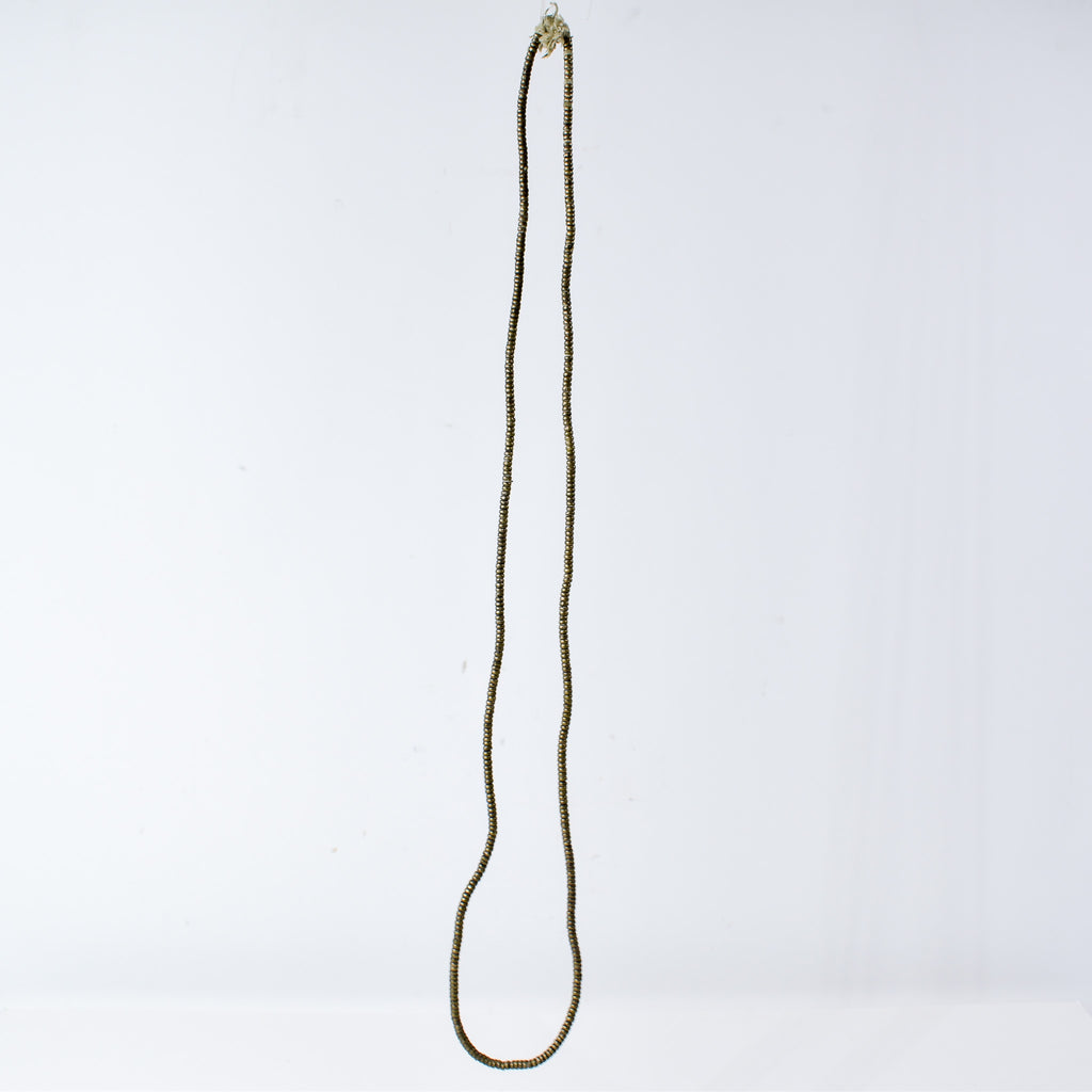 Silver Metal Heishi Beads Ethiopia 36 Inch