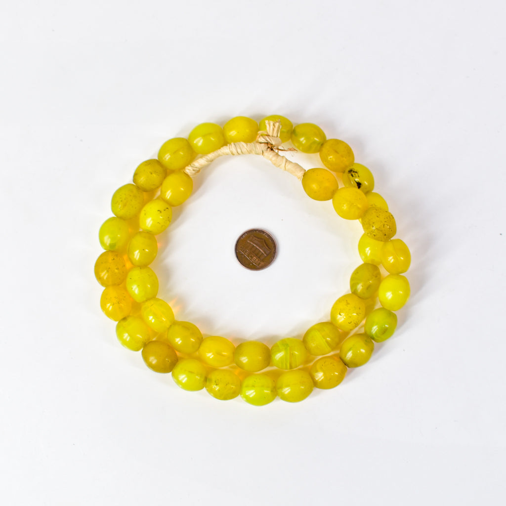 Hummingbird Egg Yellow Trade Beads