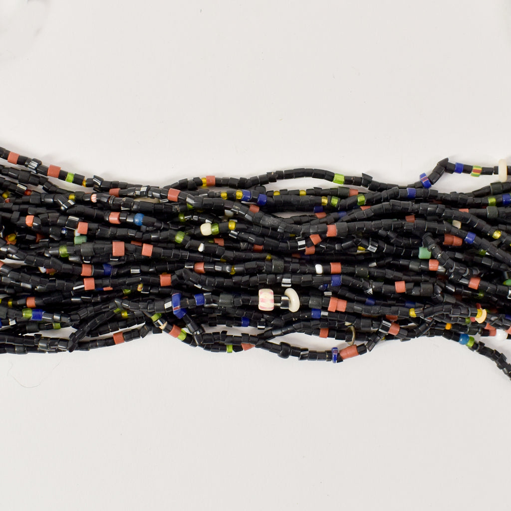 Black Baule Tamba Seed Bead Necklace