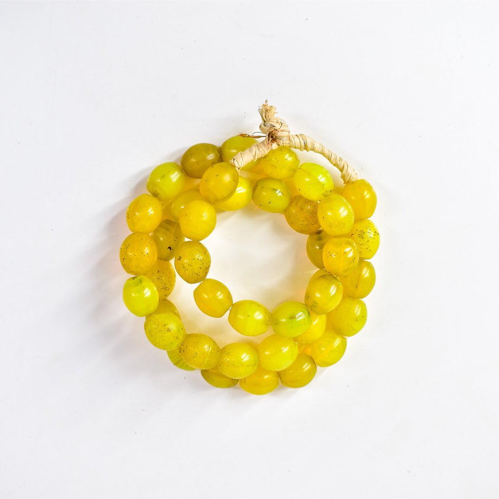 Hummingbird Egg Yellow Trade Beads