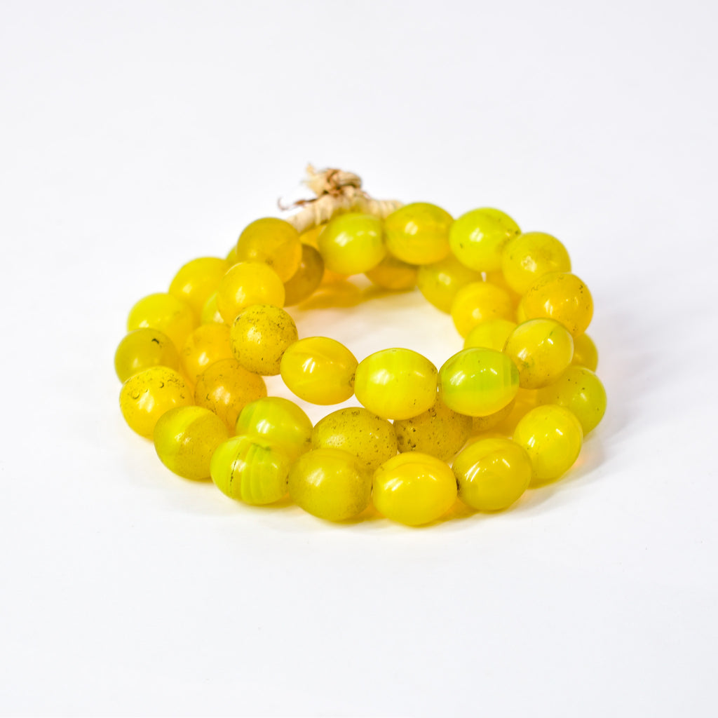 Hummingbird Egg Yellow Trade Beads