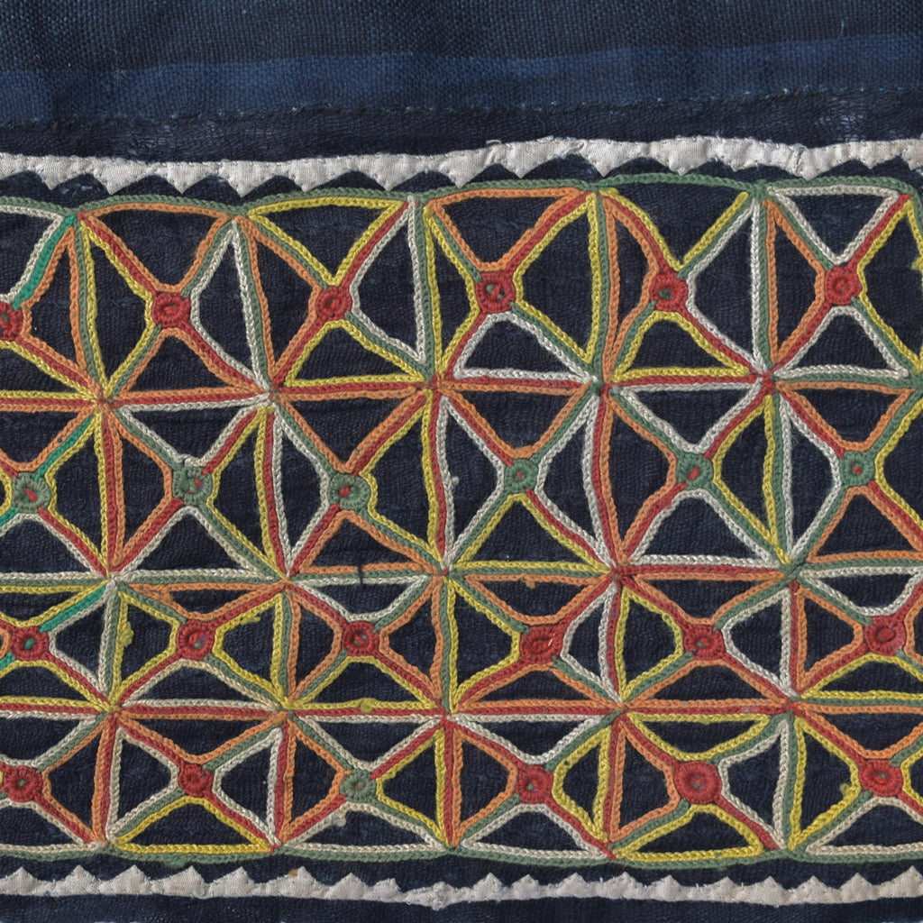 Wodaabe Bororo Indigo Embroidered Textile 47x57 inches