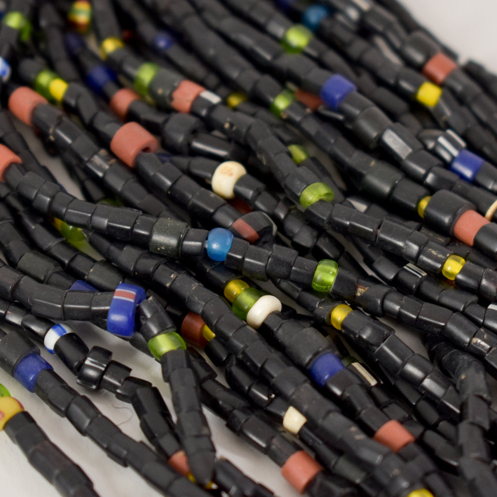 Black Baule Tamba Seed Bead Necklace