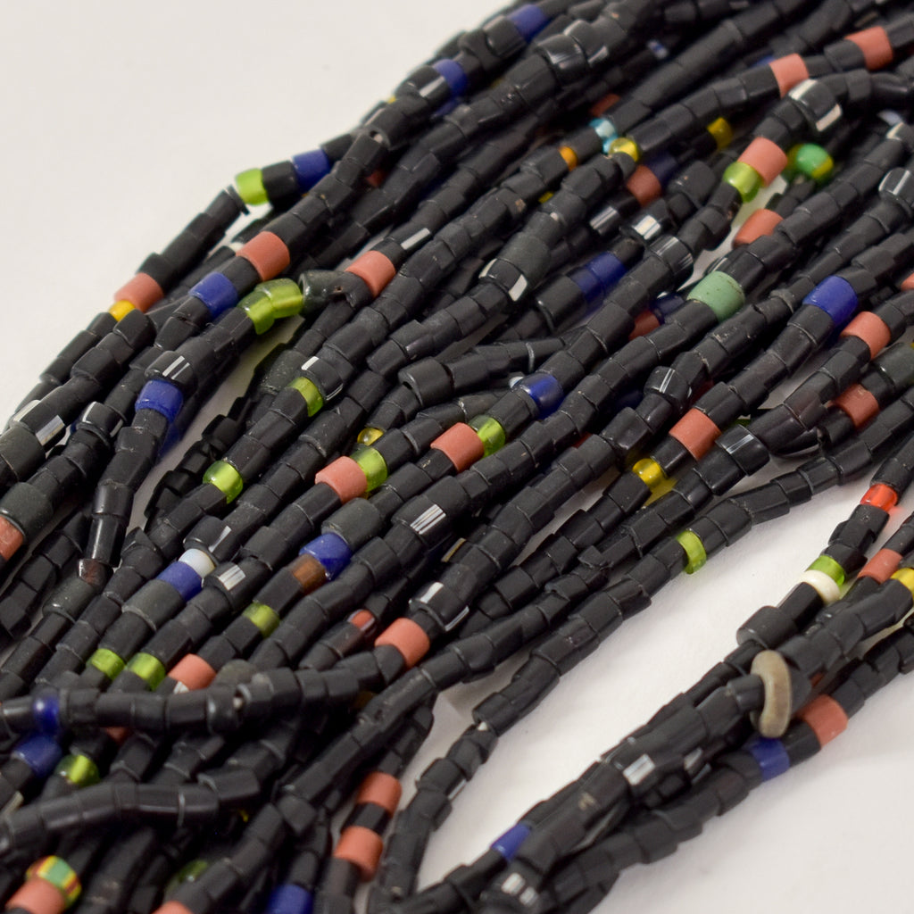 Black Baule Tamba Seed Bead Necklace