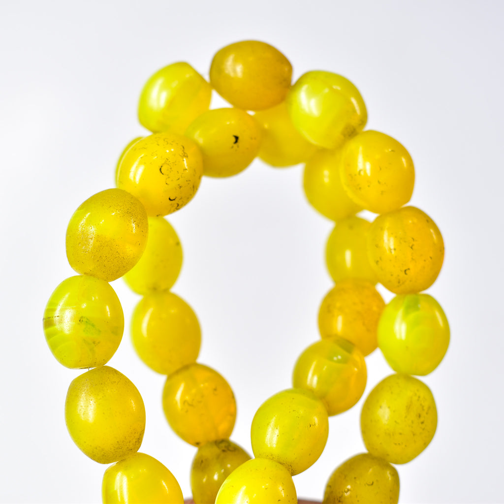 Hummingbird Egg Yellow Trade Beads
