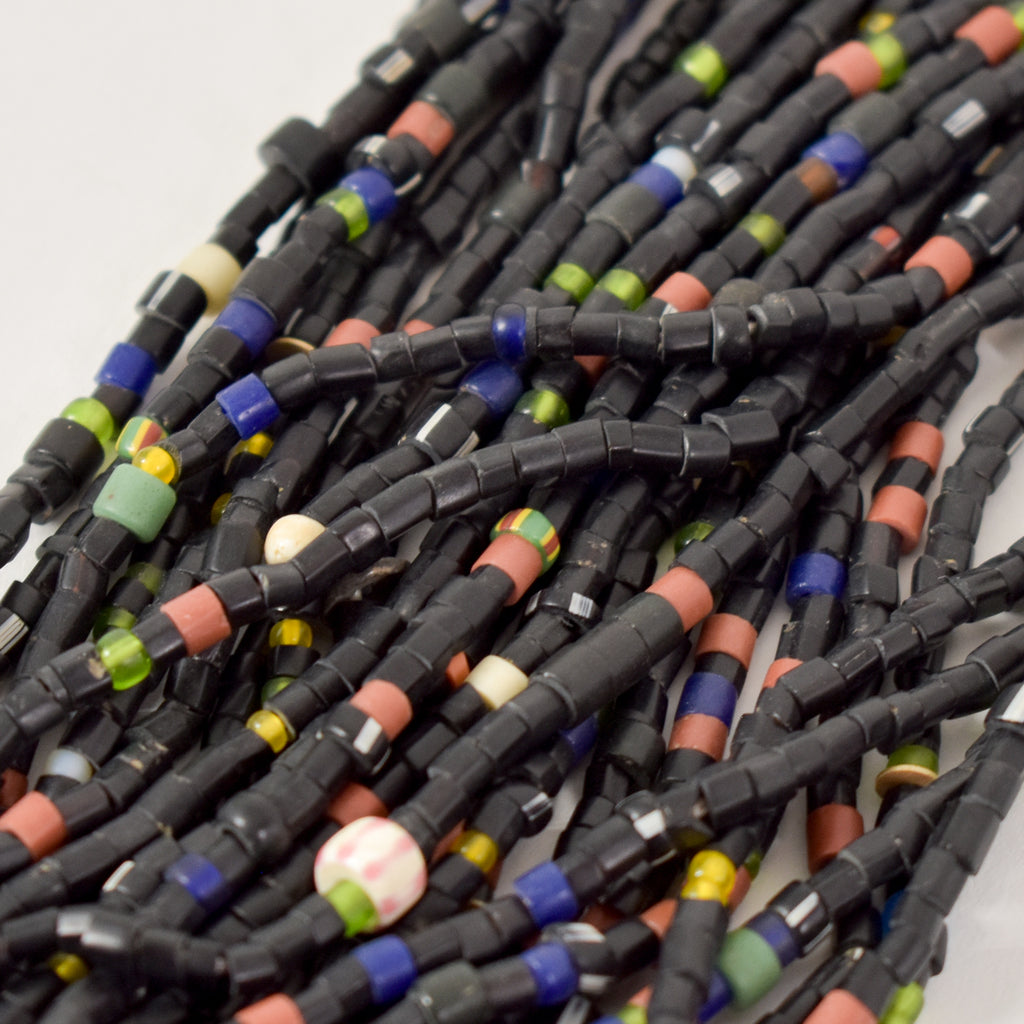 Black Baule Tamba Seed Bead Necklace