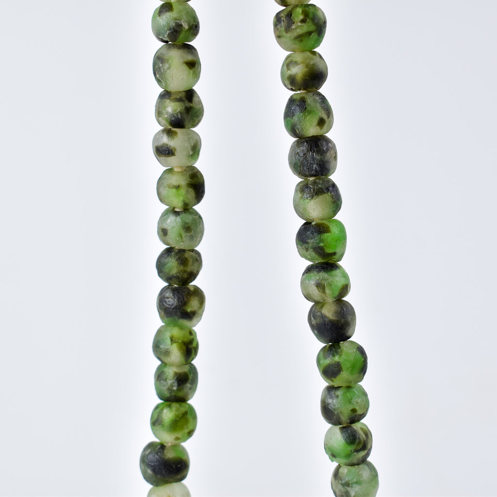 Krobo "Recycled" Powder Glass Camo Patterned Trade Beads