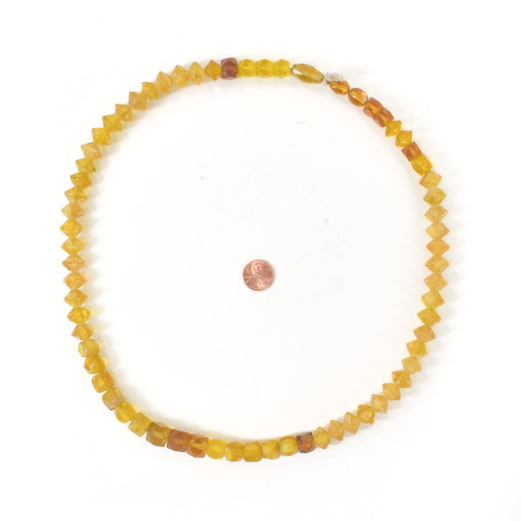 Yellow Bohemian Vaseline Trade Beads