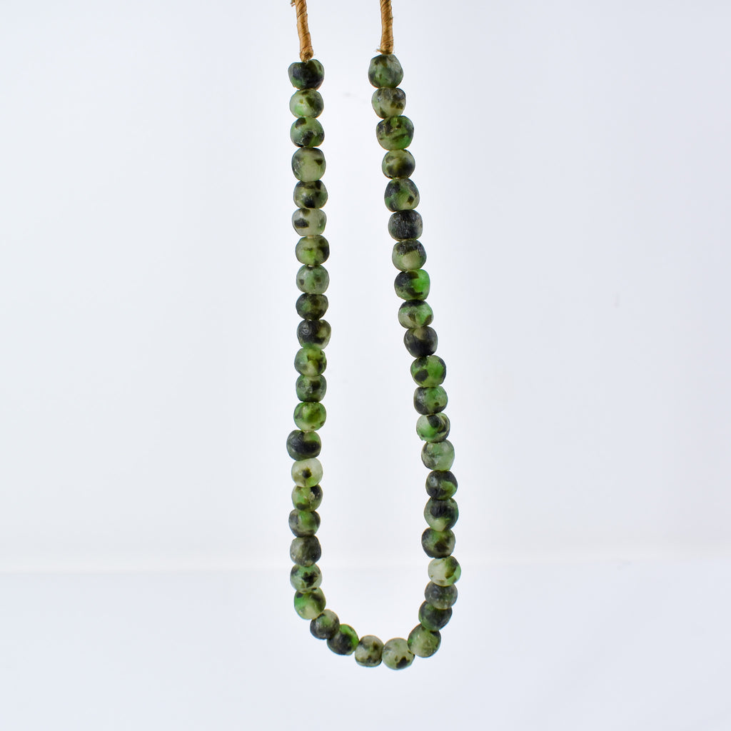 Krobo "Recycled" Powder Glass Camo Patterned Trade Beads