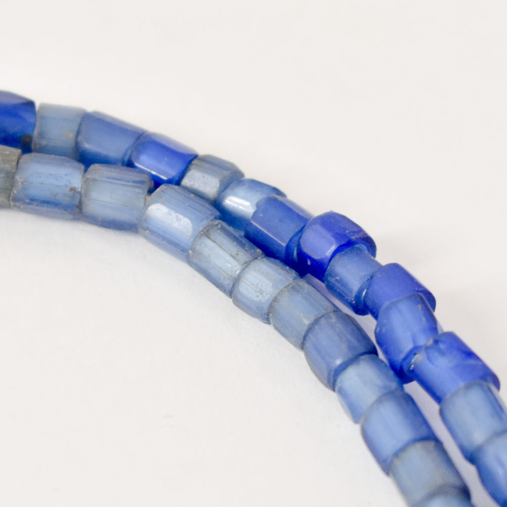 Russian Blue Trade Beads Czech 32 Inch