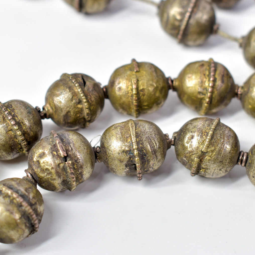 Old Ethiopian Silver Colored Trade Beads