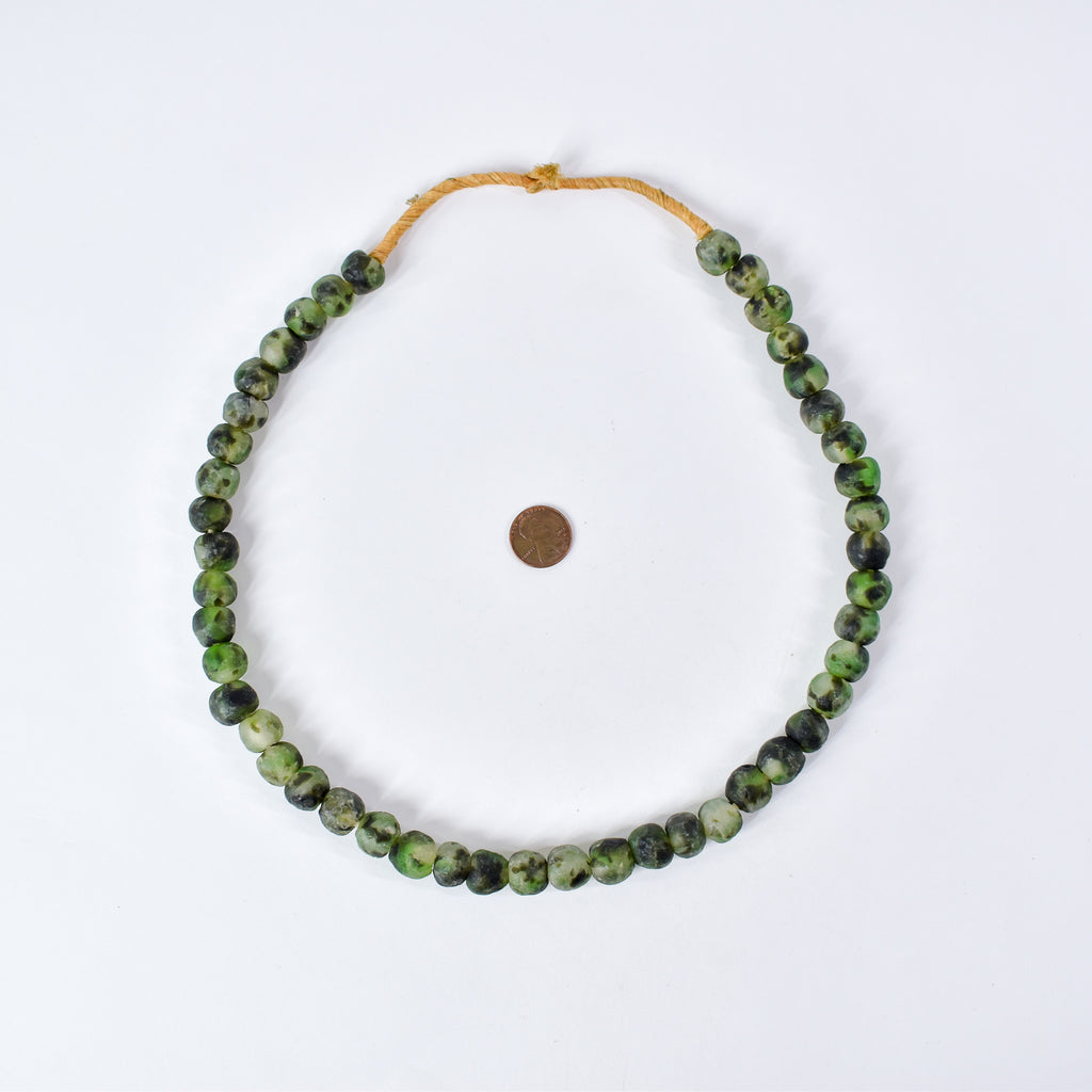 Krobo "Recycled" Powder Glass Camo Patterned Trade Beads