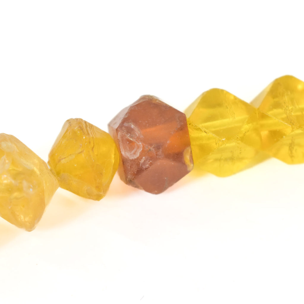 Yellow Bohemian Vaseline Trade Beads