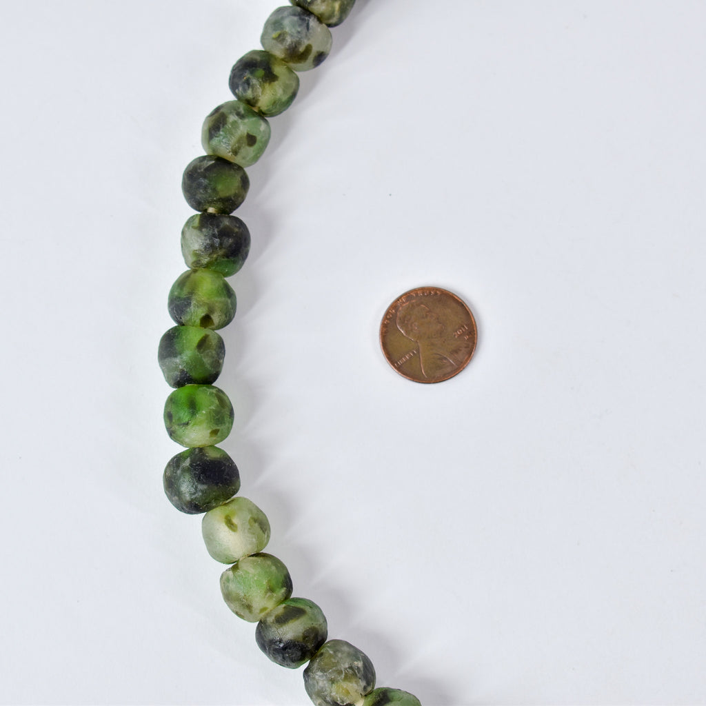 Krobo "Recycled" Powder Glass Camo Patterned Trade Beads