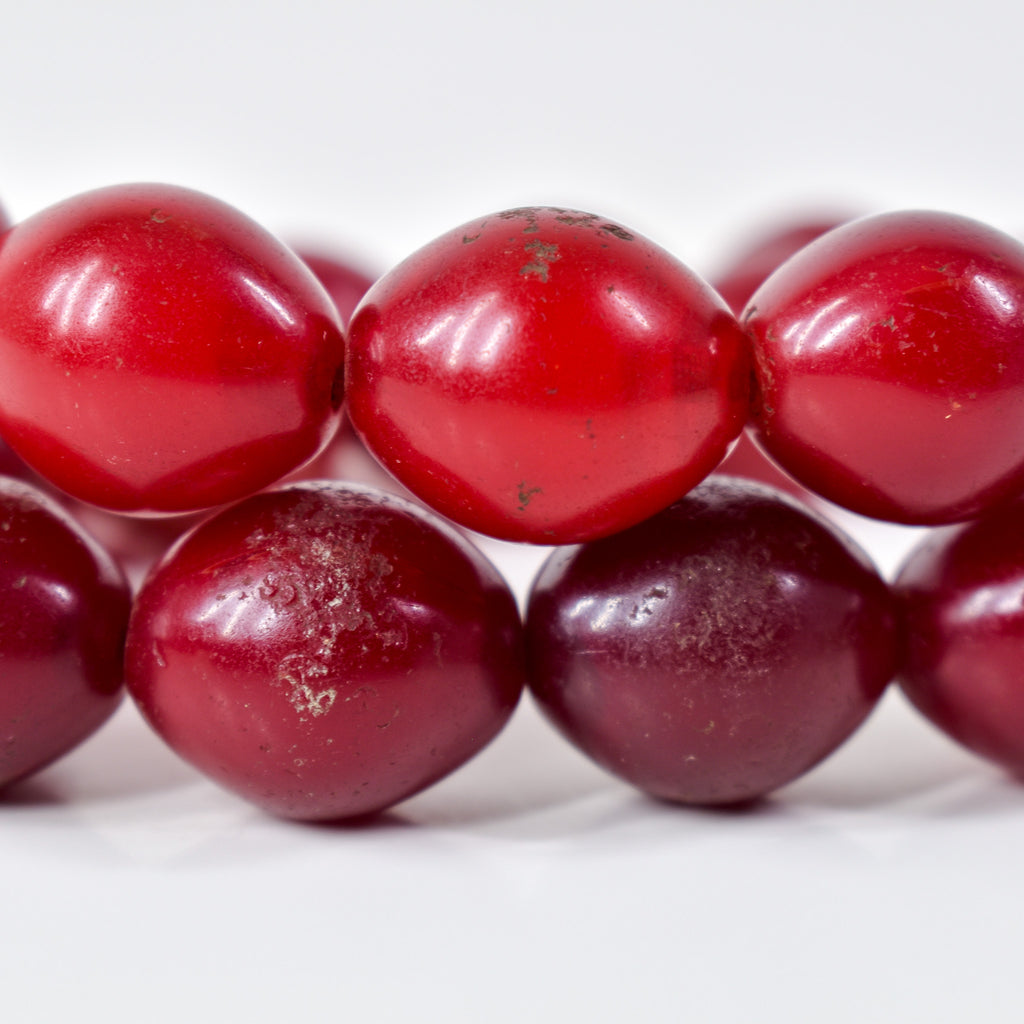 Pigeon Egg Dark Red Trade Beads