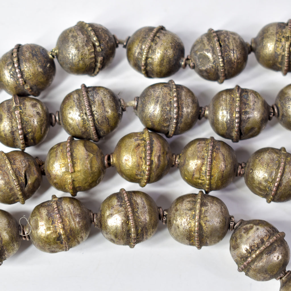 Old Ethiopian Silver Colored Trade Beads