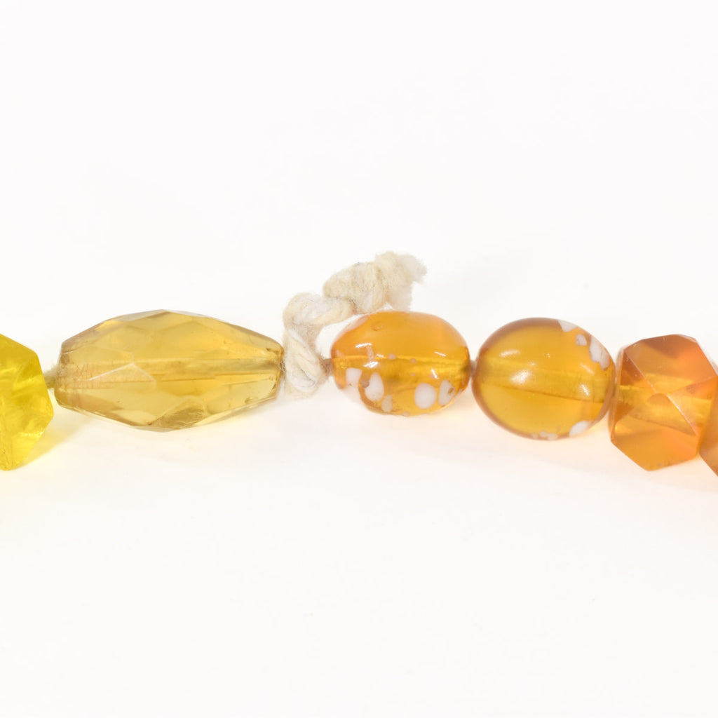 Yellow Bohemian Vaseline Trade Beads