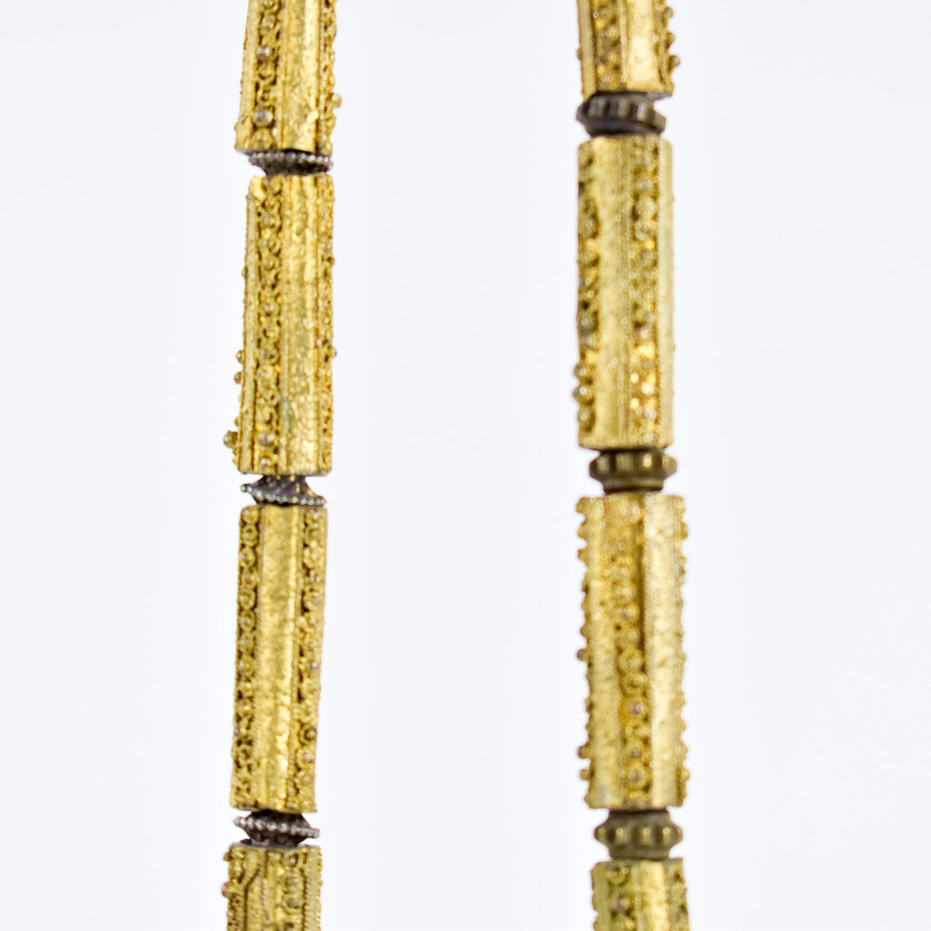 Yoruba Gilded Brass Raised Dot Beads Nigeria