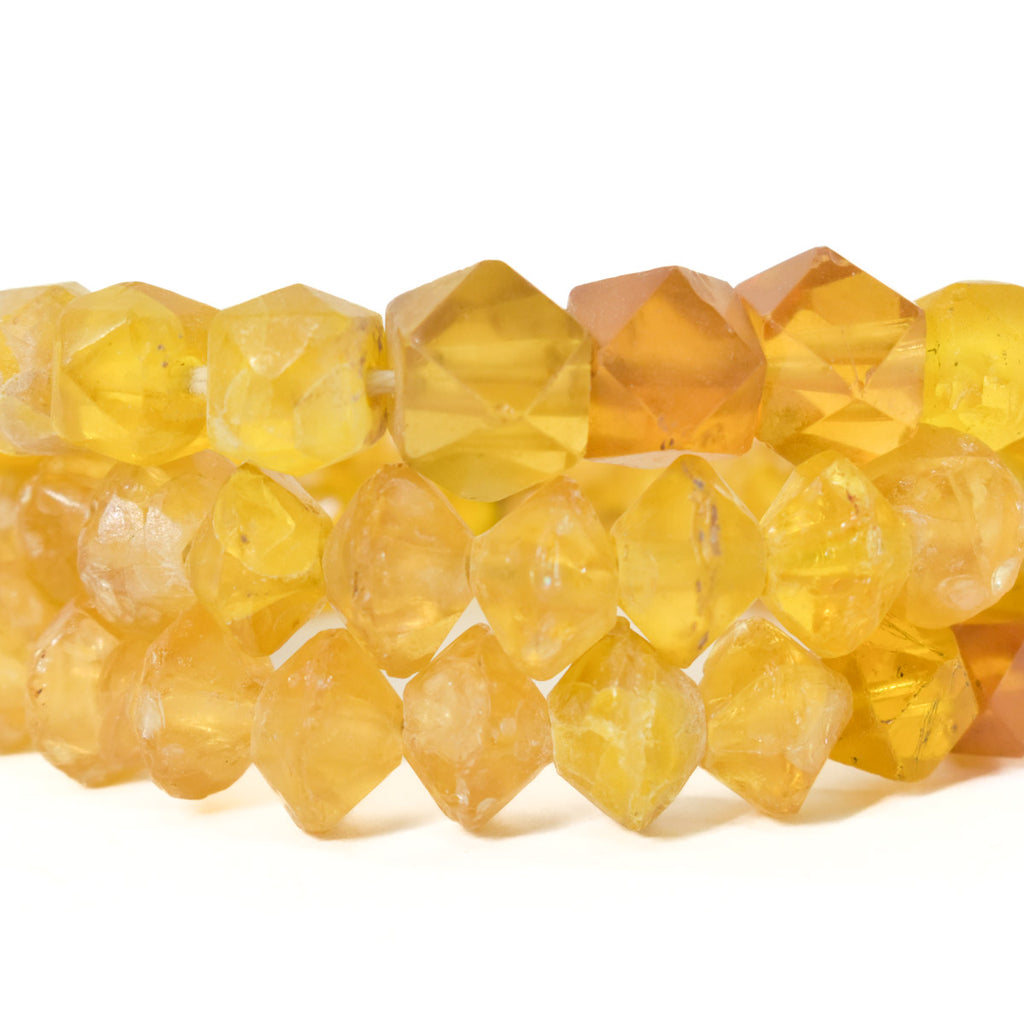 Yellow Bohemian Vaseline Trade Beads