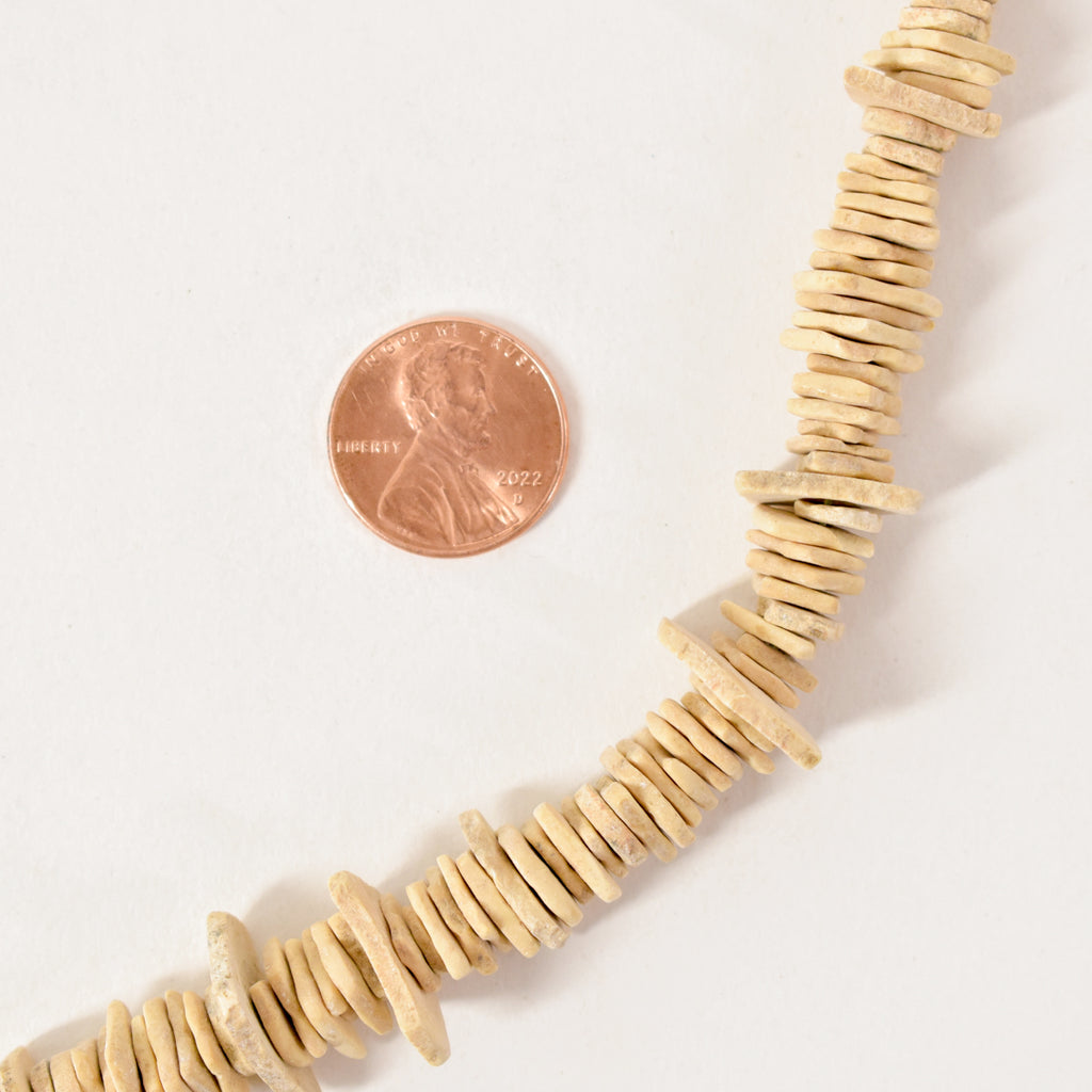 Ostrich Egg Shell Heishi Trade Beads