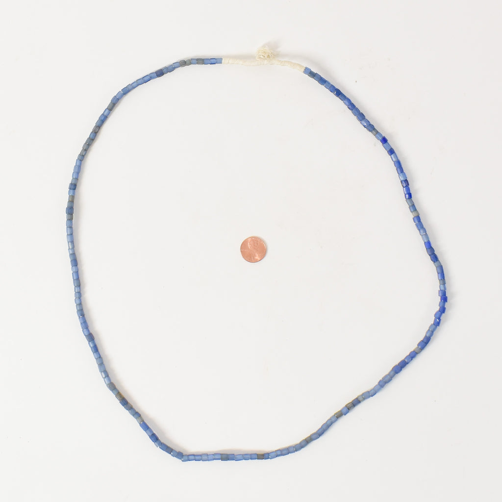 Russian Blue Trade Beads Czech 32 Inch