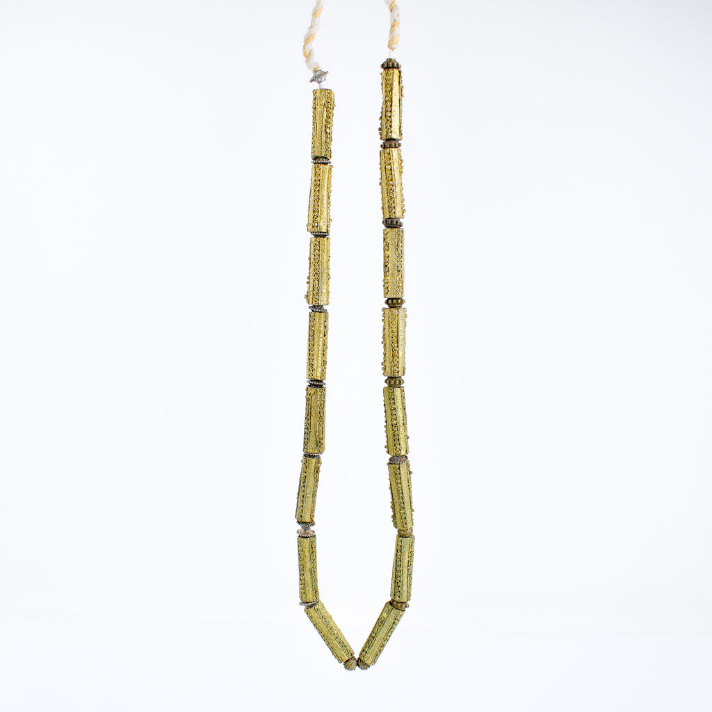 Yoruba Gilded Brass Raised Dot Beads Nigeria