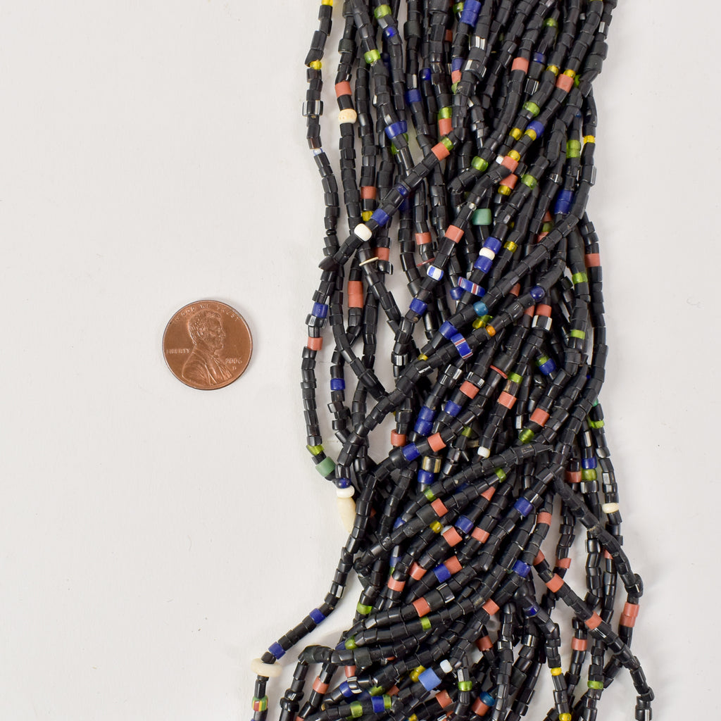 Black Baule Tamba Seed Bead Necklace