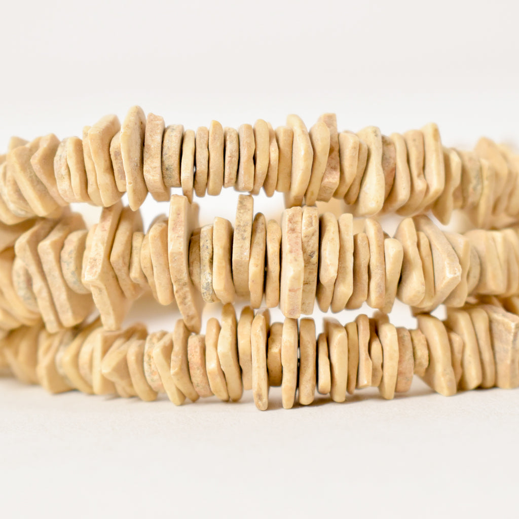 Ostrich Egg Shell Heishi Trade Beads