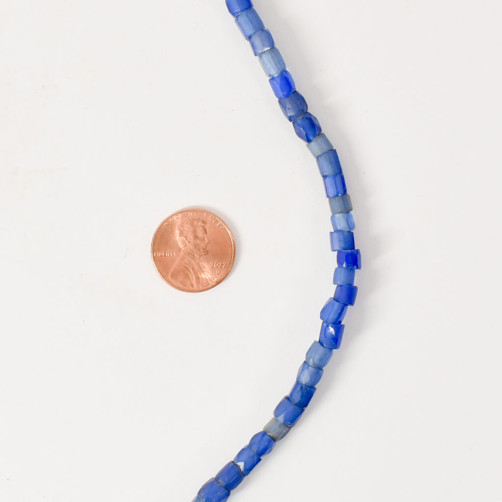 Russian Blue Trade Beads Czech 32 Inch