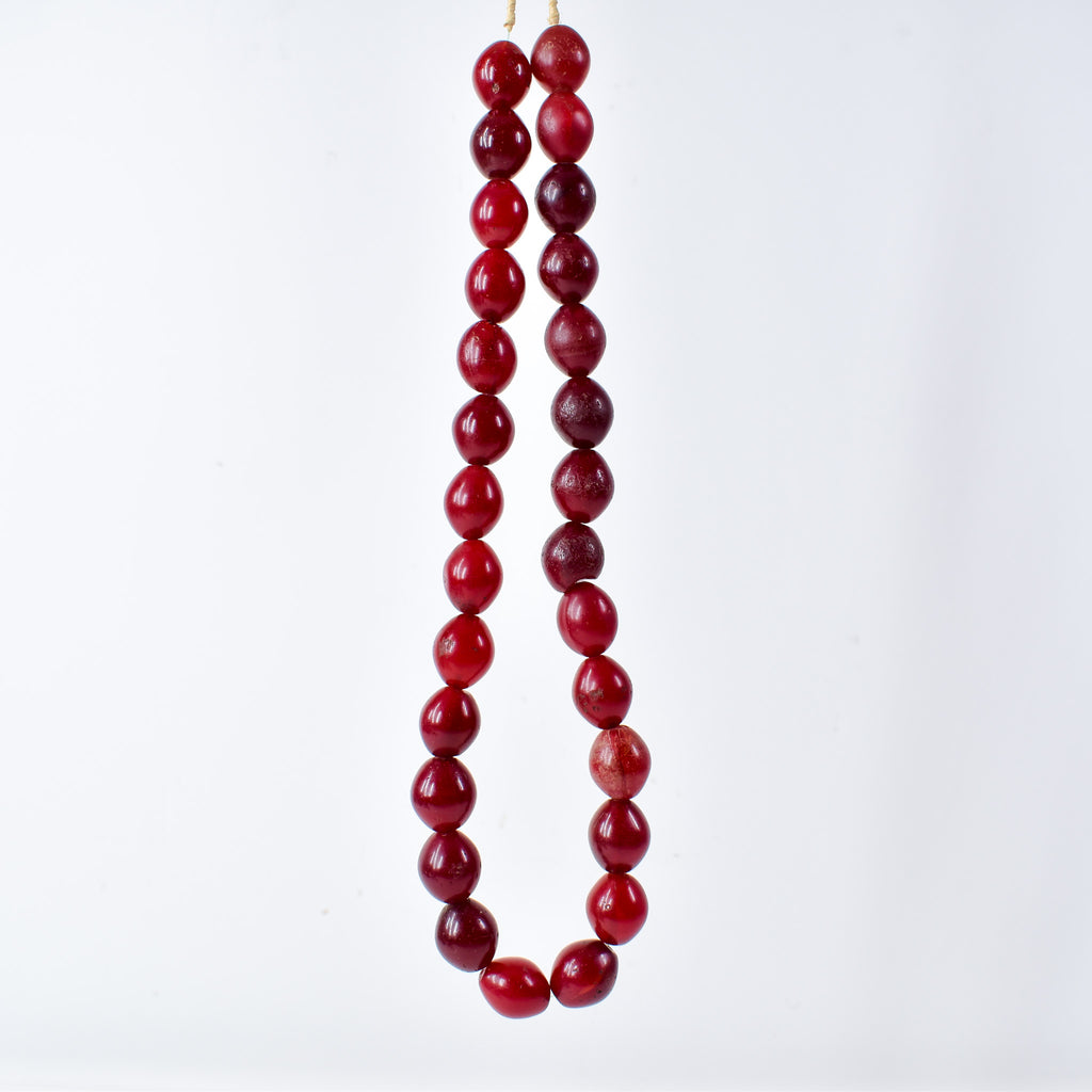 Pigeon Egg Dark Red Trade Beads
