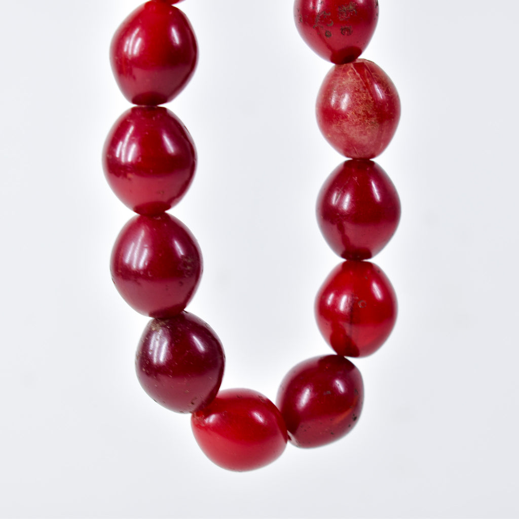 Pigeon Egg Dark Red Trade Beads