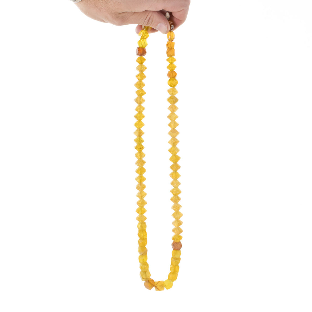 Yellow Bohemian Vaseline Trade Beads