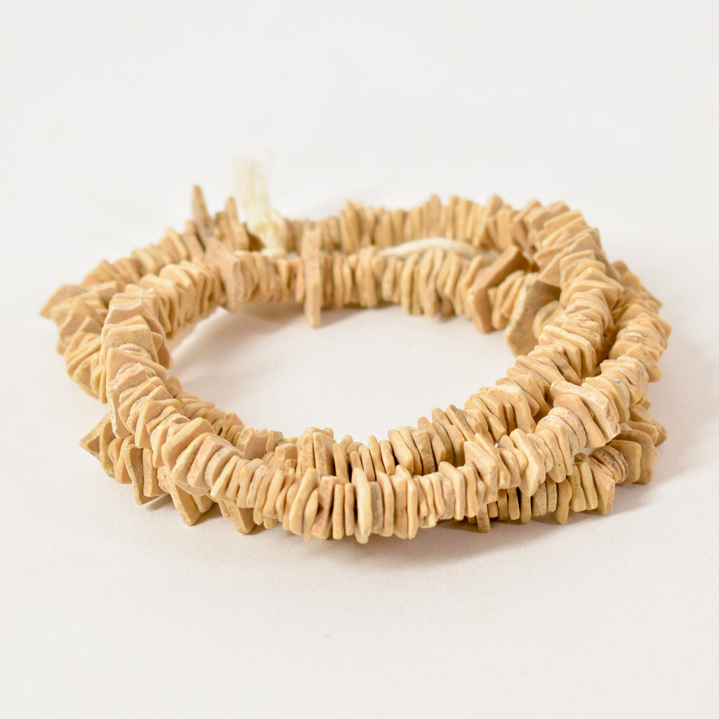 Ostrich Egg Shell Heishi Trade Beads