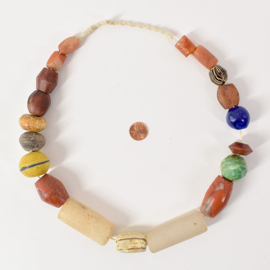 Pema Raka Ancient Quartz Carnelian Mixed Trade Beads