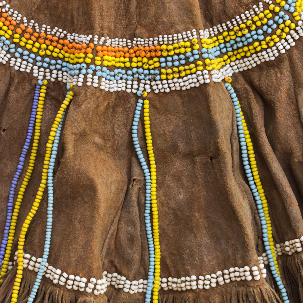 Maasai Leather Fringe and Beaded Skirt Kenya