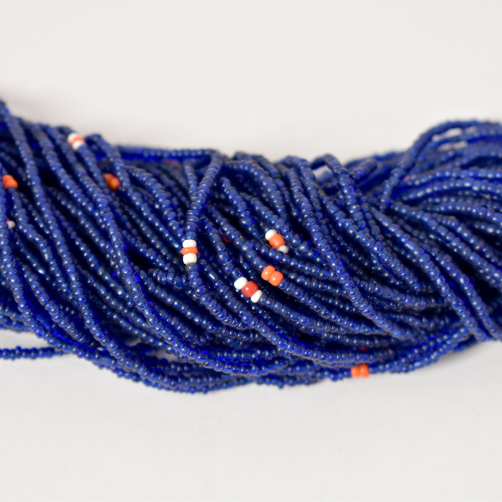 Navy Baule Tamba Seed Bead Necklace