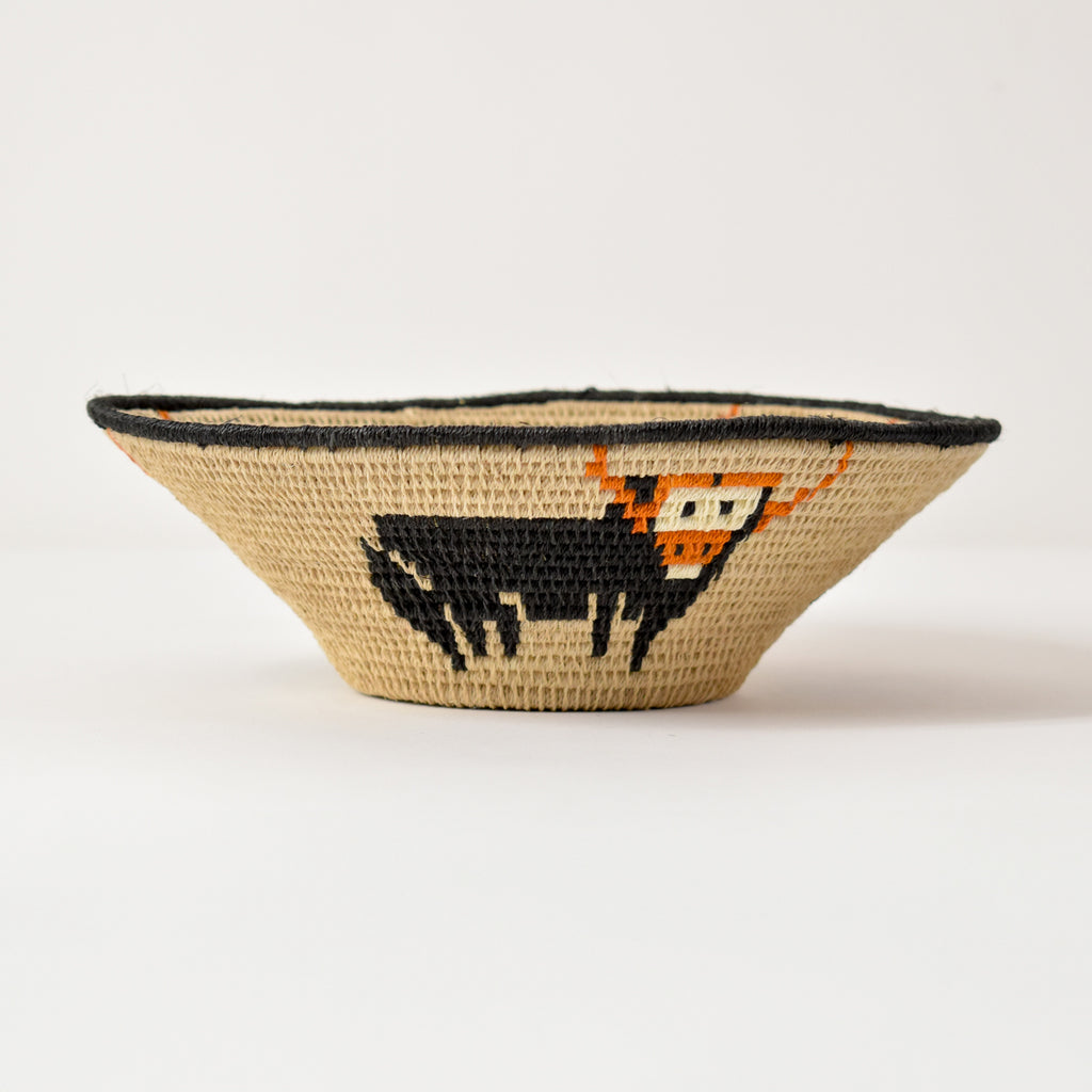 Beige Buffalo Sisal Handwoven Basket Eswatini