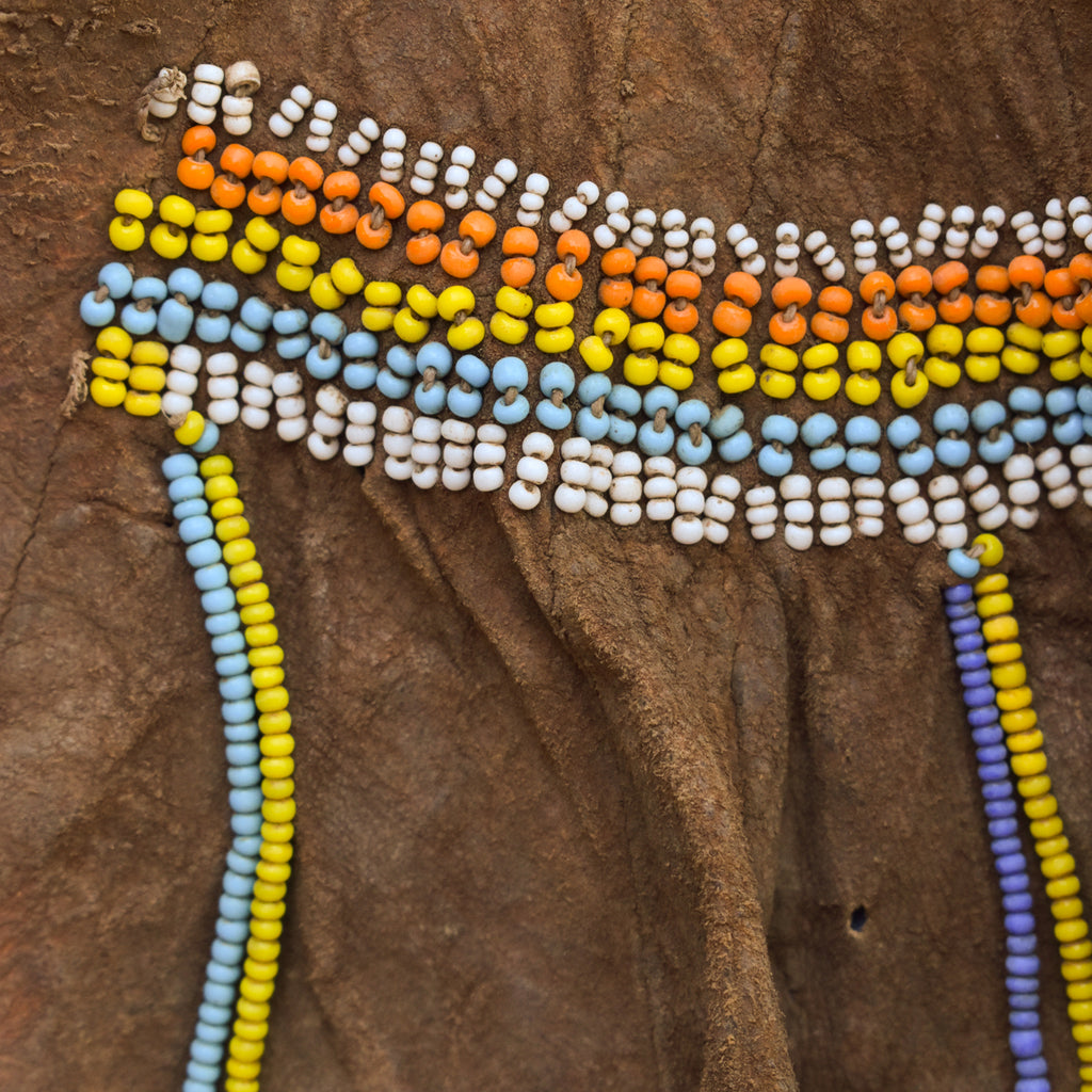 Maasai Leather Fringe and Beaded Skirt Kenya