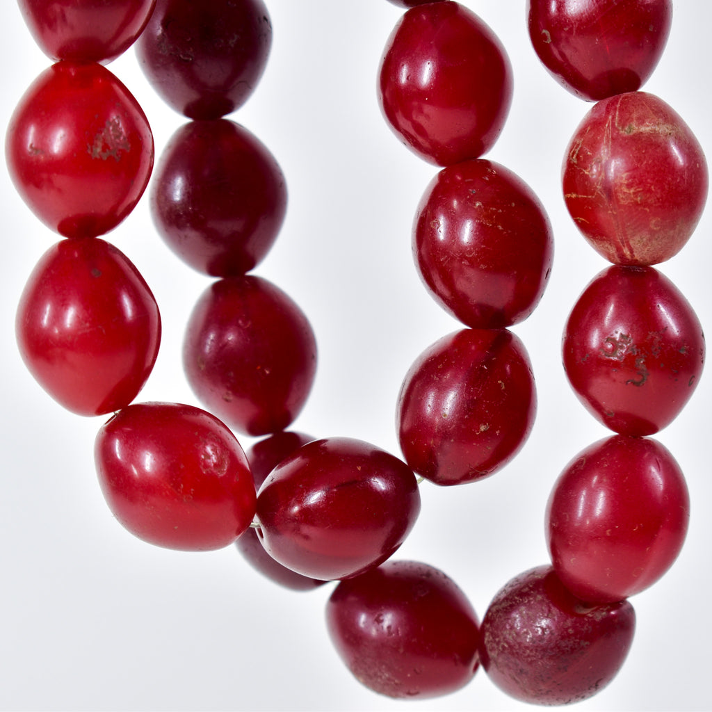 Pigeon Egg Dark Red Trade Beads