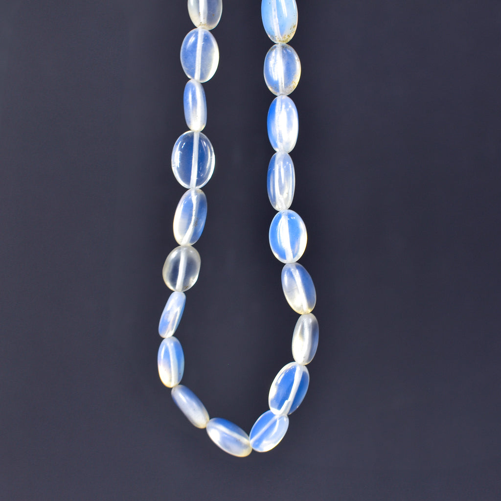 Bohemian Opalescent Glass Beads Czech 30 Inch