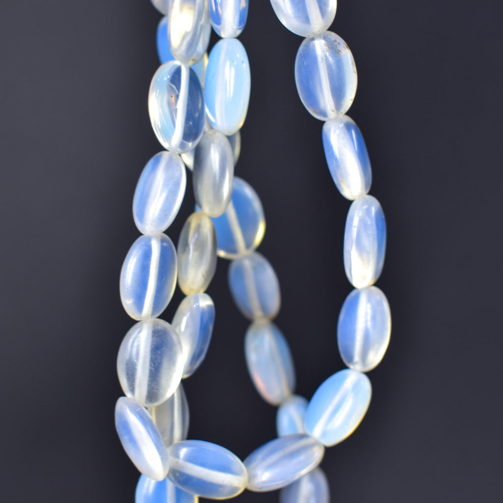 Bohemian Opalescent Glass Beads Czech 30 Inch