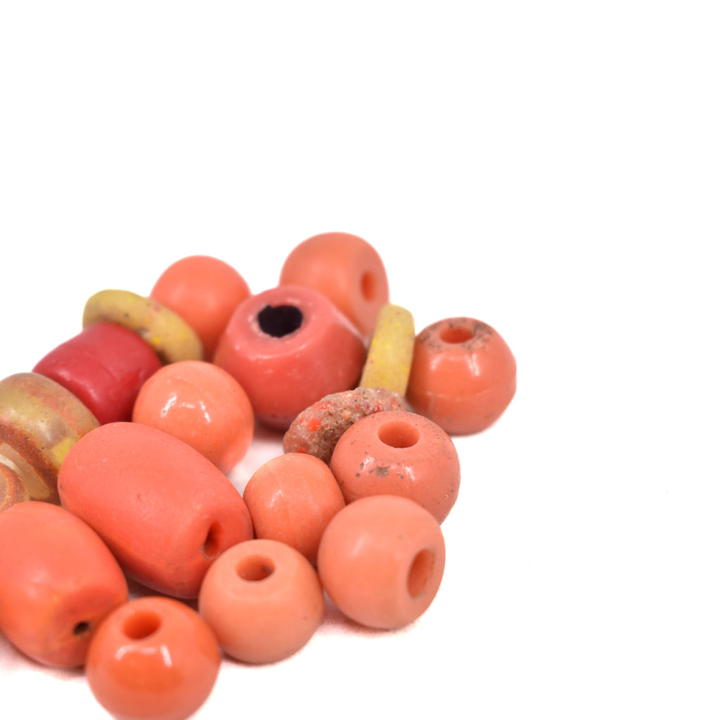  19 Mock Coral Trade Beads