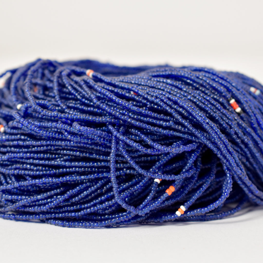 Navy Baule Tamba Seed Bead Necklace