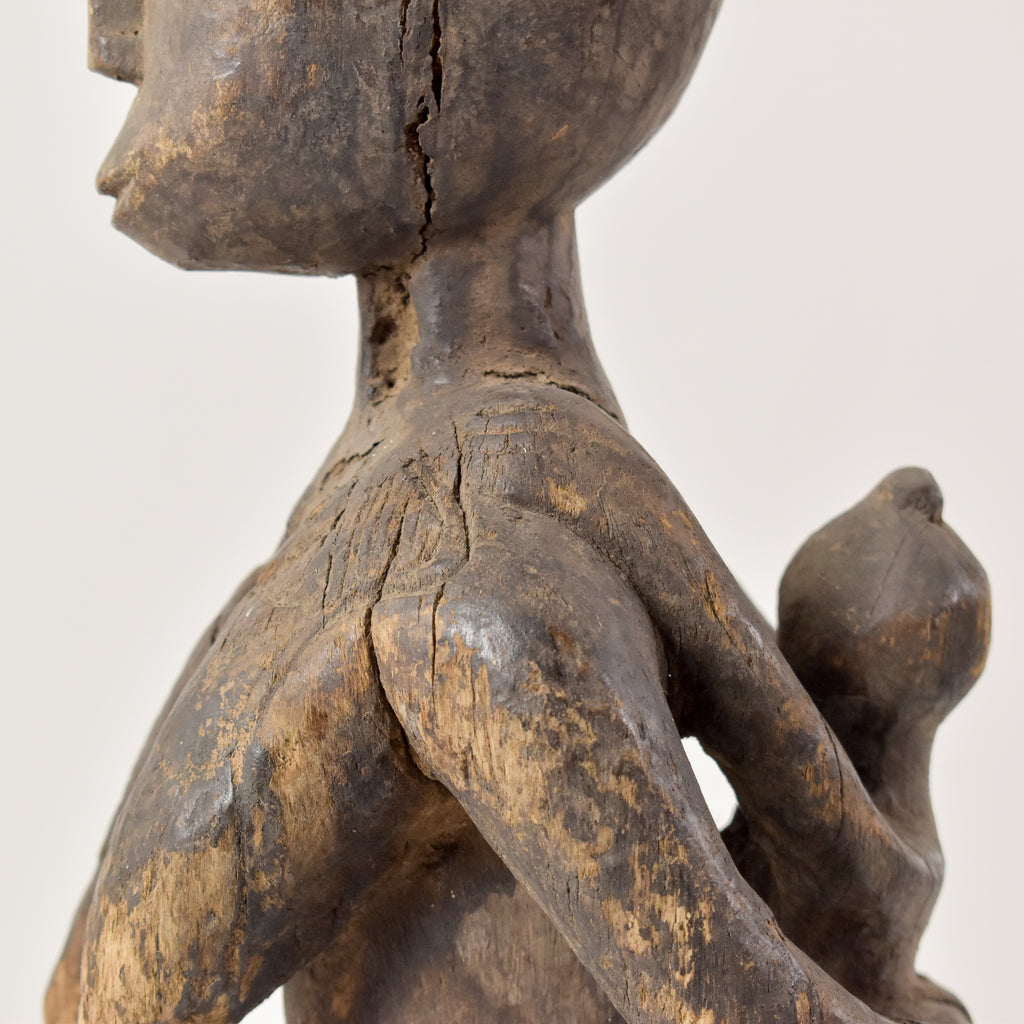 Senufo Female Mother and Child Figure Cote d'Ivoire