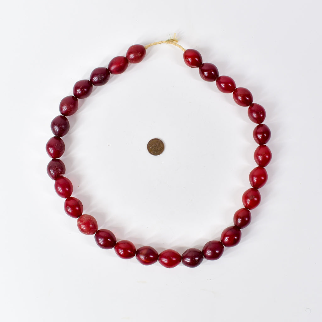 Pigeon Egg Dark Red Trade Beads